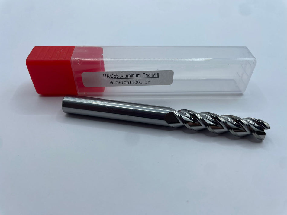 VHM-Schaftfräser, unbeschichtet, 10mm, lang