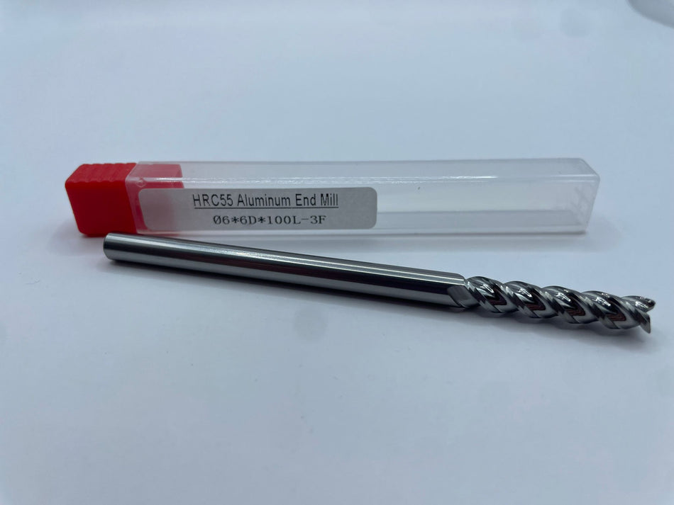 VHM-Schaftfräser, unbeschichtet, 6mm, extra lang