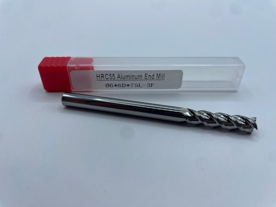 VHM-Schaftfräser, unbeschichtet, 6mm, lang