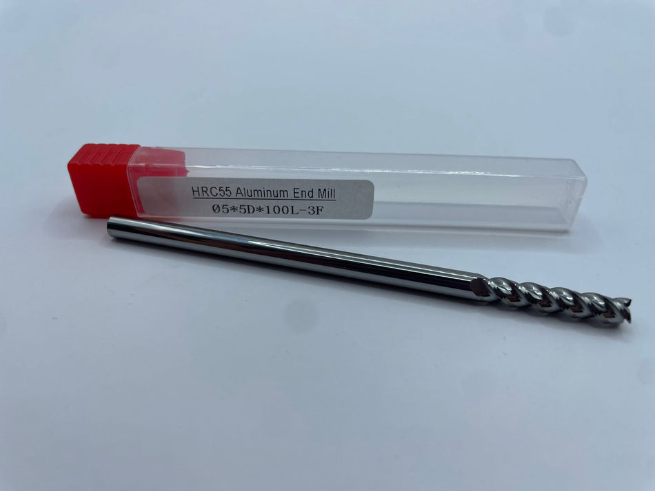 VHM-Schaftfräser, unbeschichtet, 5mm, extra lang