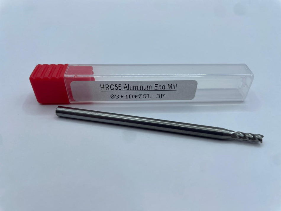 VHM-Schaftfräser, unbeschichtet, 3mm, lang