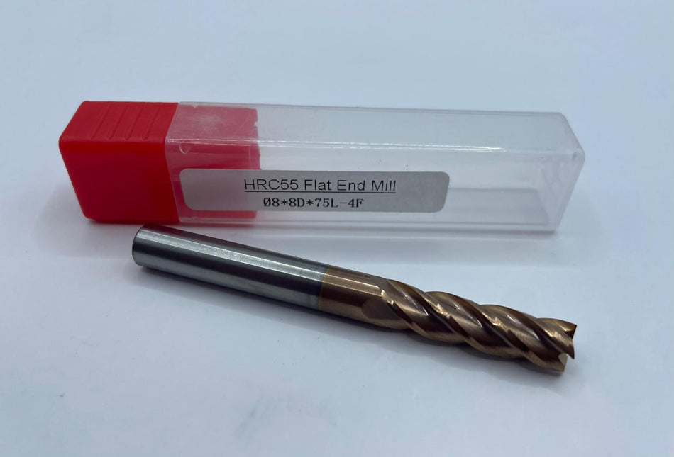 VHM-Schaftfräser, HRC55, 8mm, lang