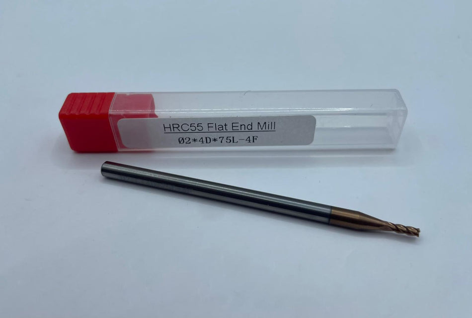 VHM-Schaftfräser, HRC55, 2mm, lang